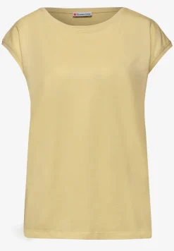 T-shirt col bateau effet soyeux