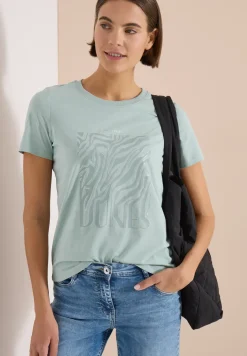T-shirt col rond à détail imprimé