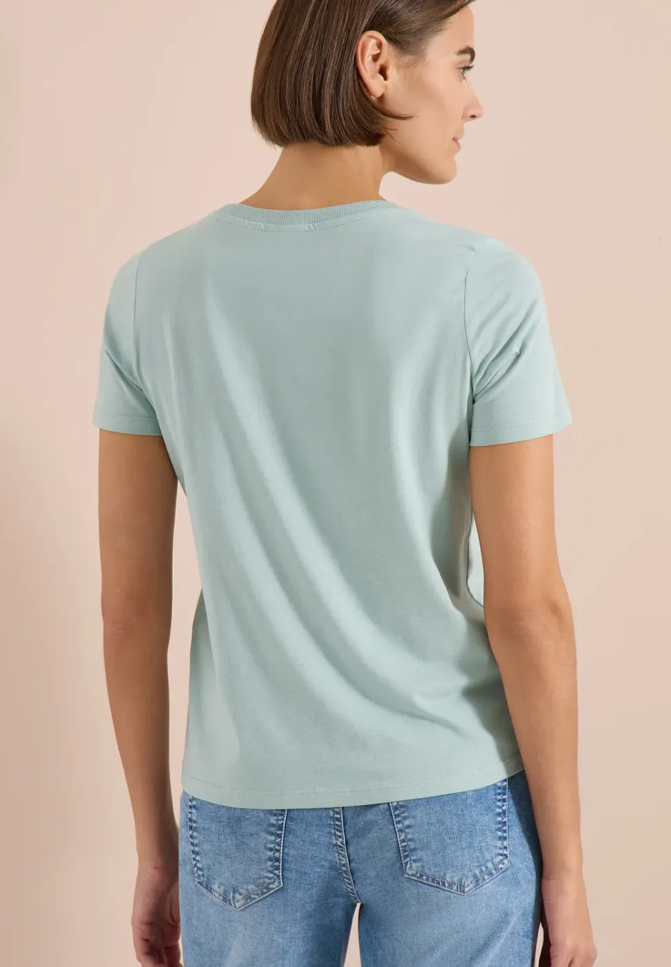 T-shirt col rond à détail imprimé