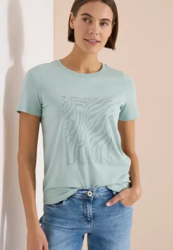 T-shirt col rond à détail imprimé