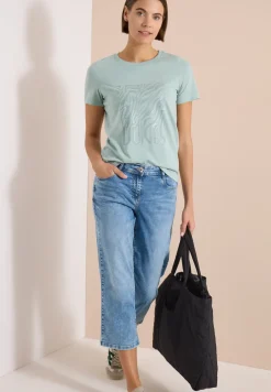 T-shirt col rond à détail imprimé