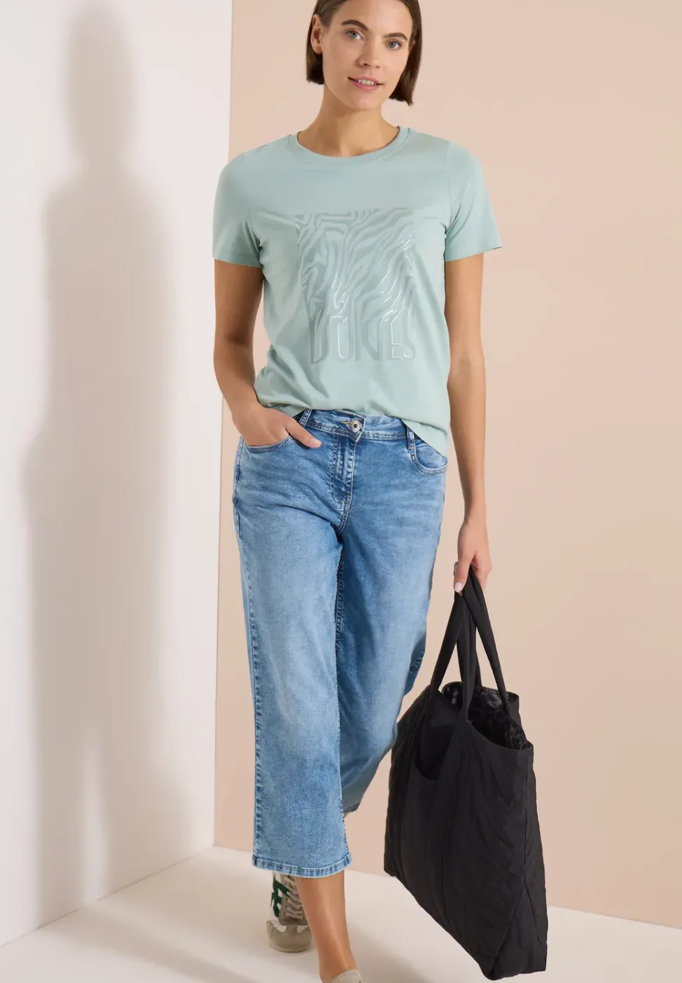 T-shirt col rond à détail imprimé