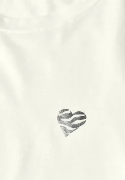 T-shirt col rond avec détail cœur
