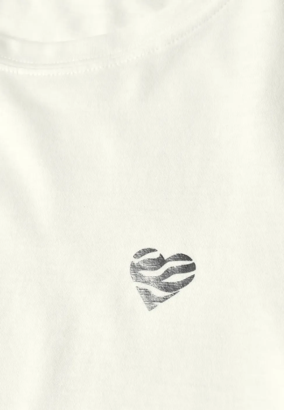 T-shirt col rond avec détail cœur