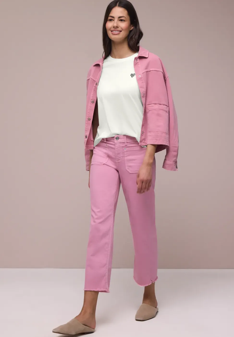 T-shirt col rond avec détail cœur