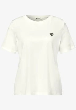 T-shirt col rond avec détail cœur