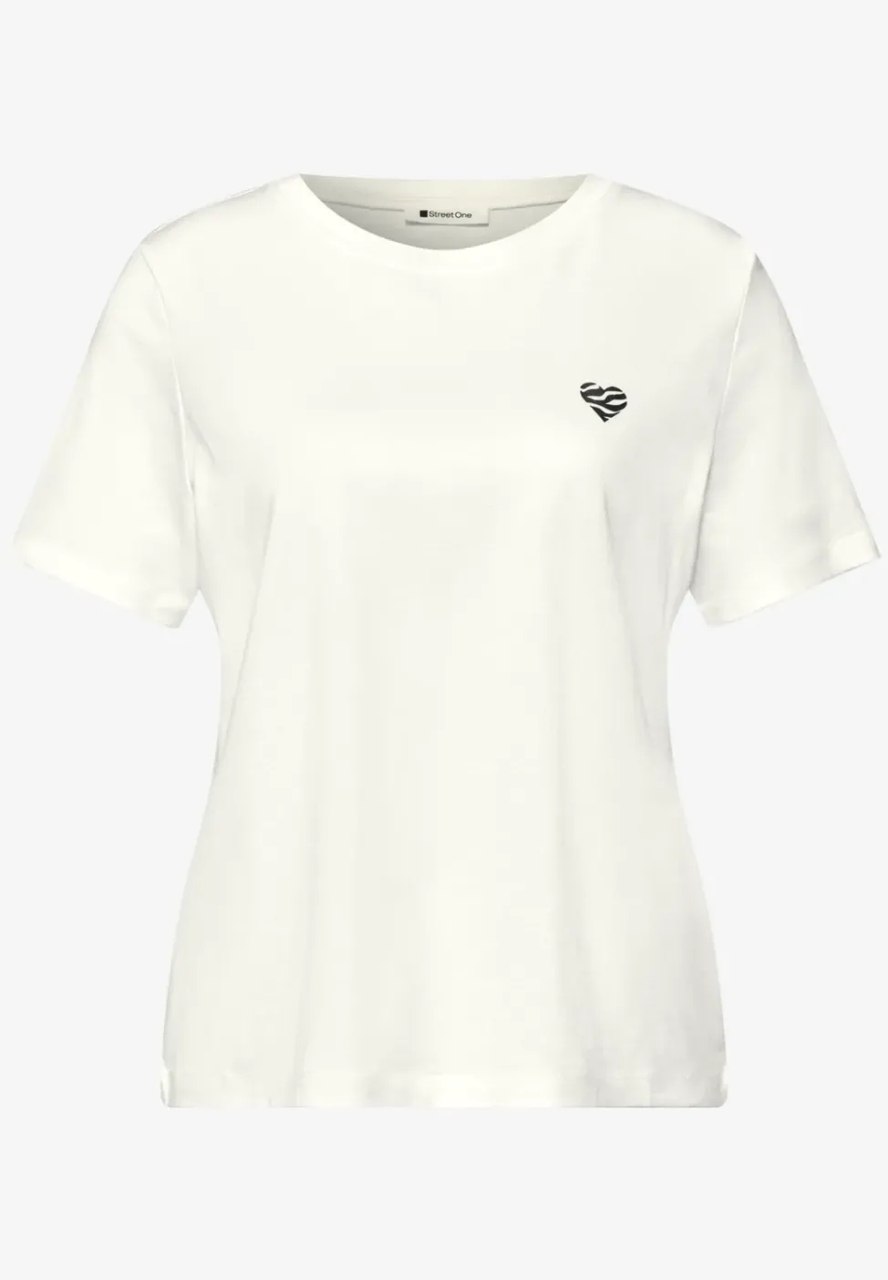T-shirt col rond avec détail cœur