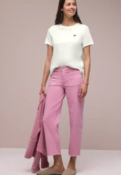 T-shirt col rond avec détail cœur