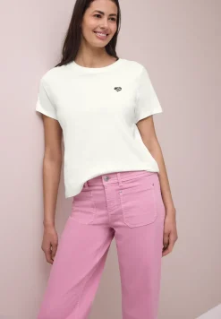 T-shirt col rond avec détail cœur