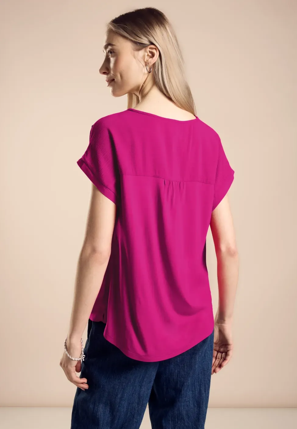 T-shirt dans un mélange de matières