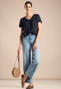 T-shirt dans un mélange de matières Cupro