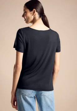 T-shirt dans un mélange de matières Cupro