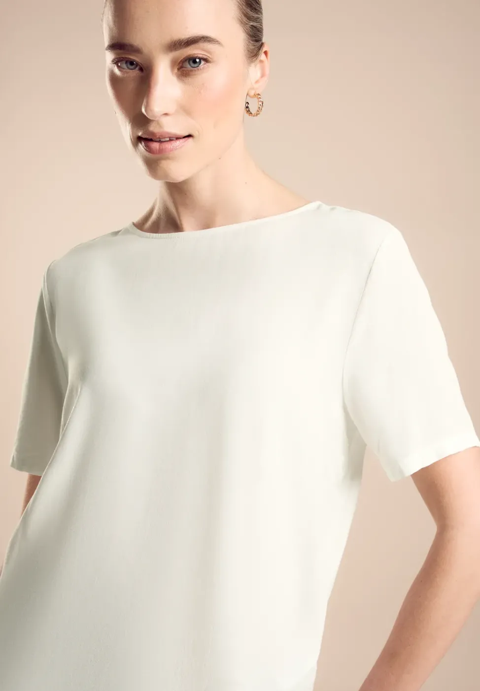 T-shirt dans un mélange de matières