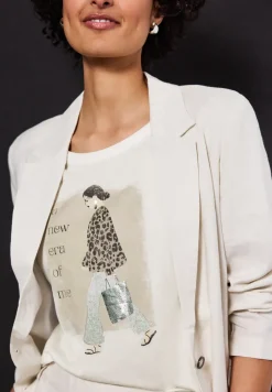 T-shirt doux avec imprimé