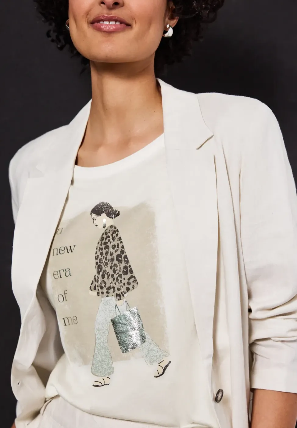 T-shirt doux avec imprimé