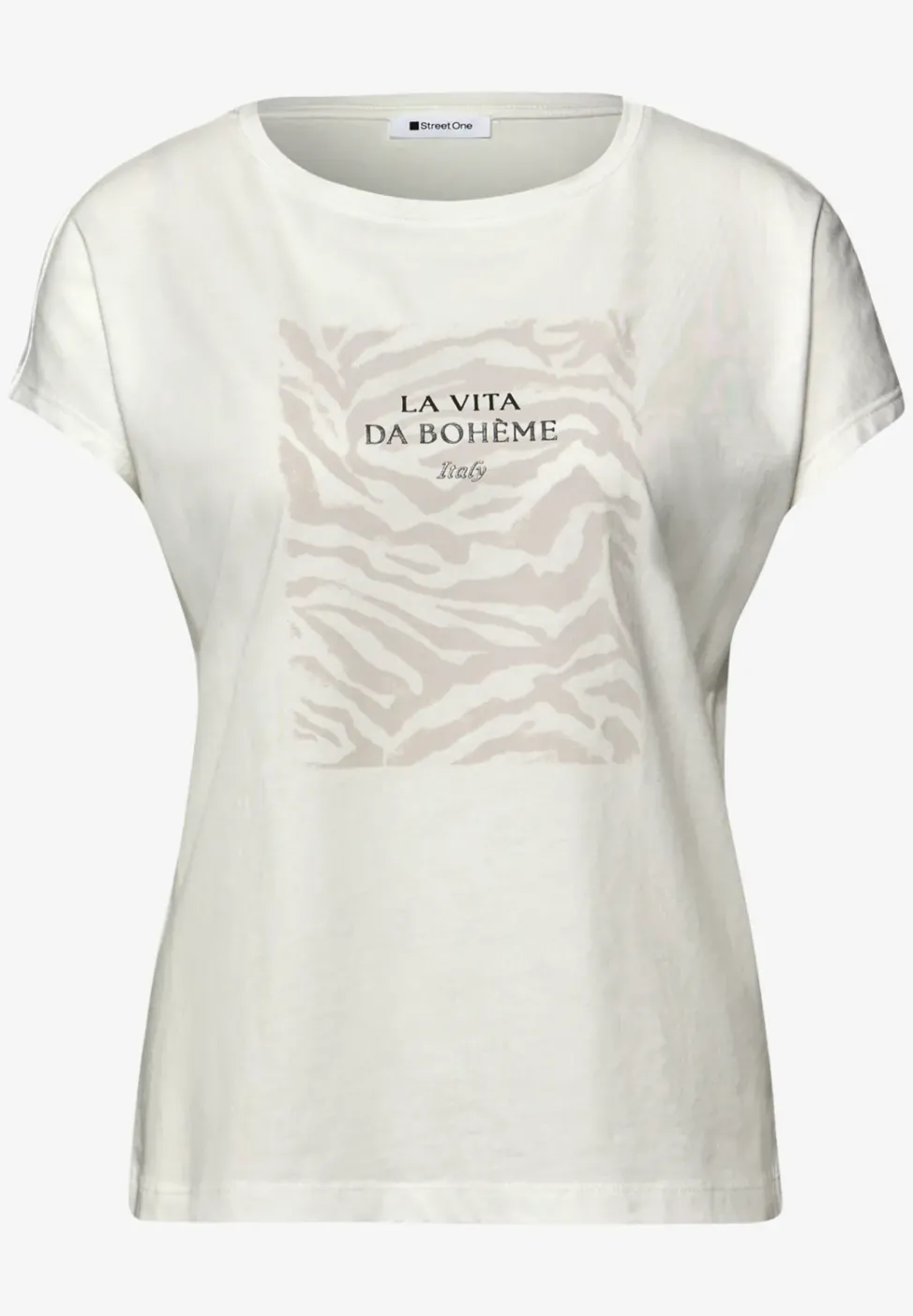 T-shirt dropped shoulder avec imprimé frontal