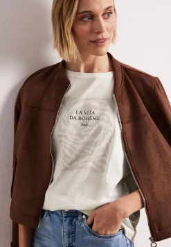T-shirt dropped shoulder avec imprimé frontal