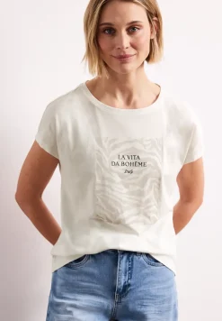 T-shirt dropped shoulder avec imprimé frontal