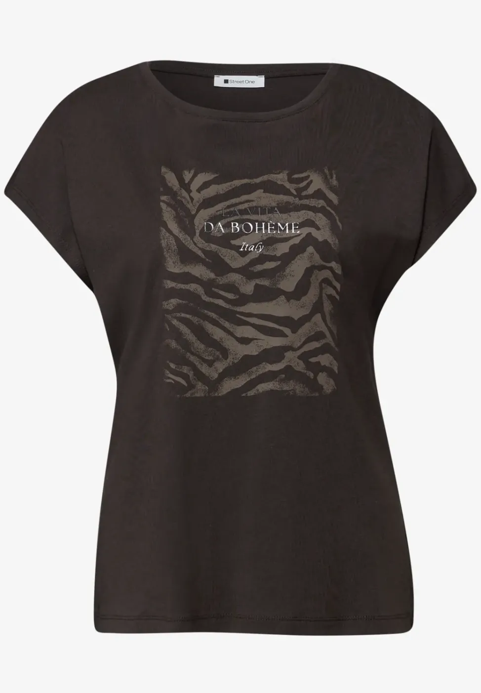 T-shirt dropped shoulder avec imprimé frontal