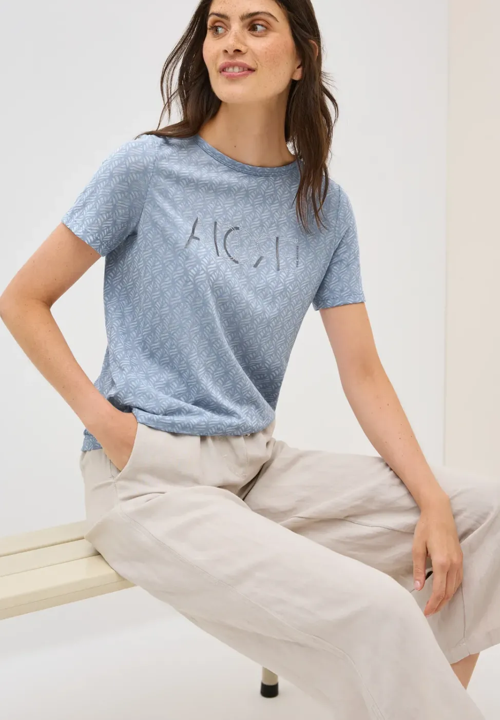 T-shirt dévoré avec wording