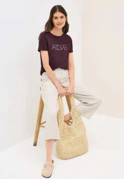 T-shirt dévoré avec wording