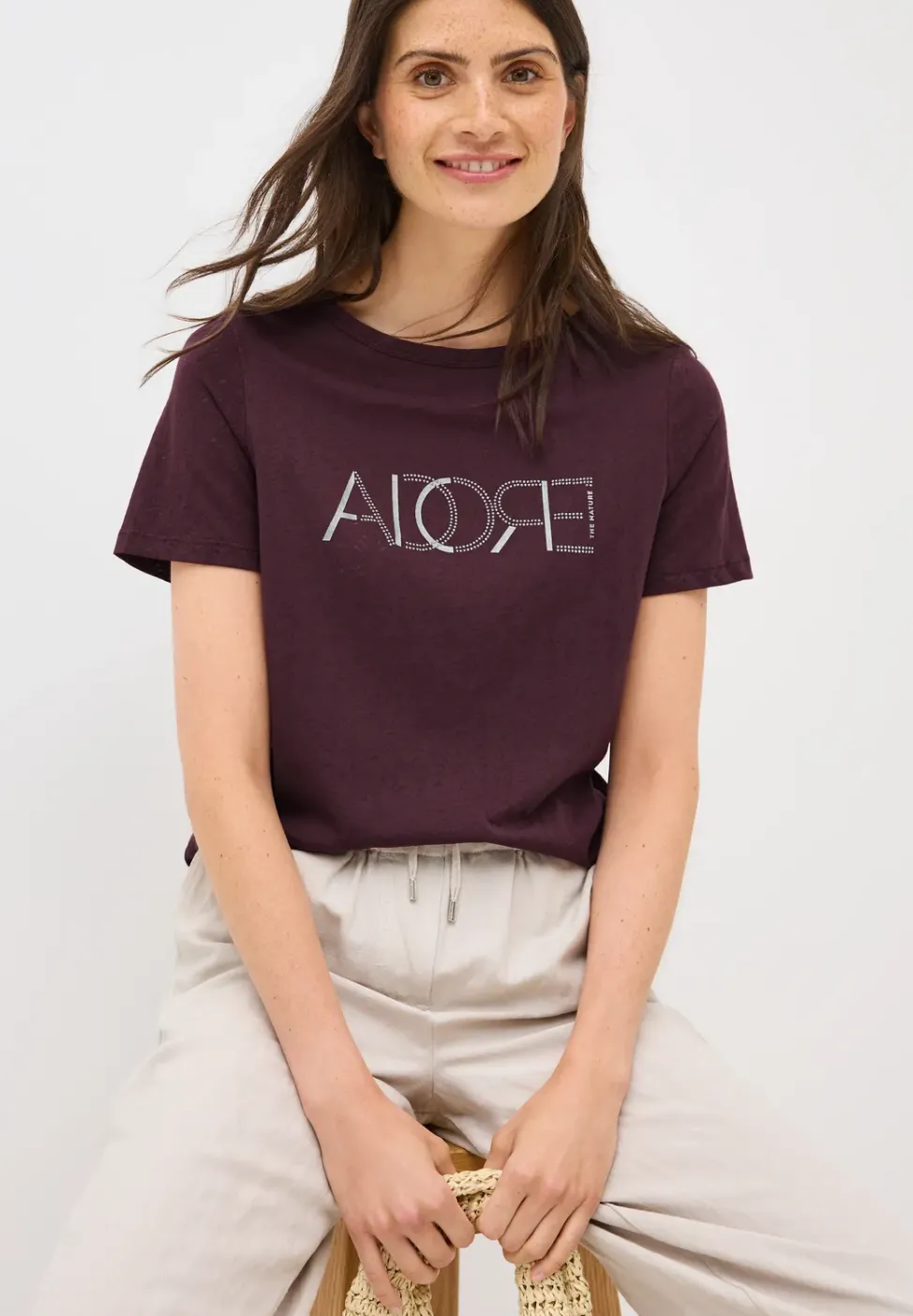 T-shirt dévoré avec wording