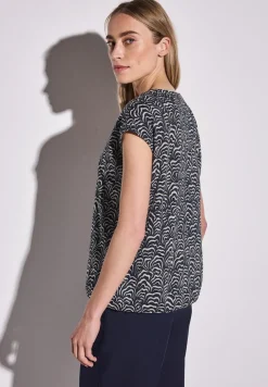 T-shirt en jersey au look chemisier