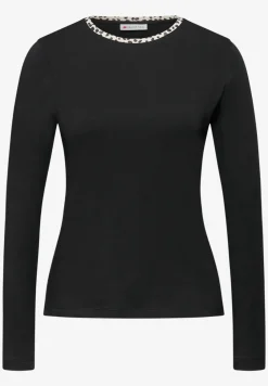 T-shirt en jersey avec détail léopard