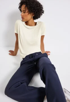 T-shirt en jersey avec détail en maille