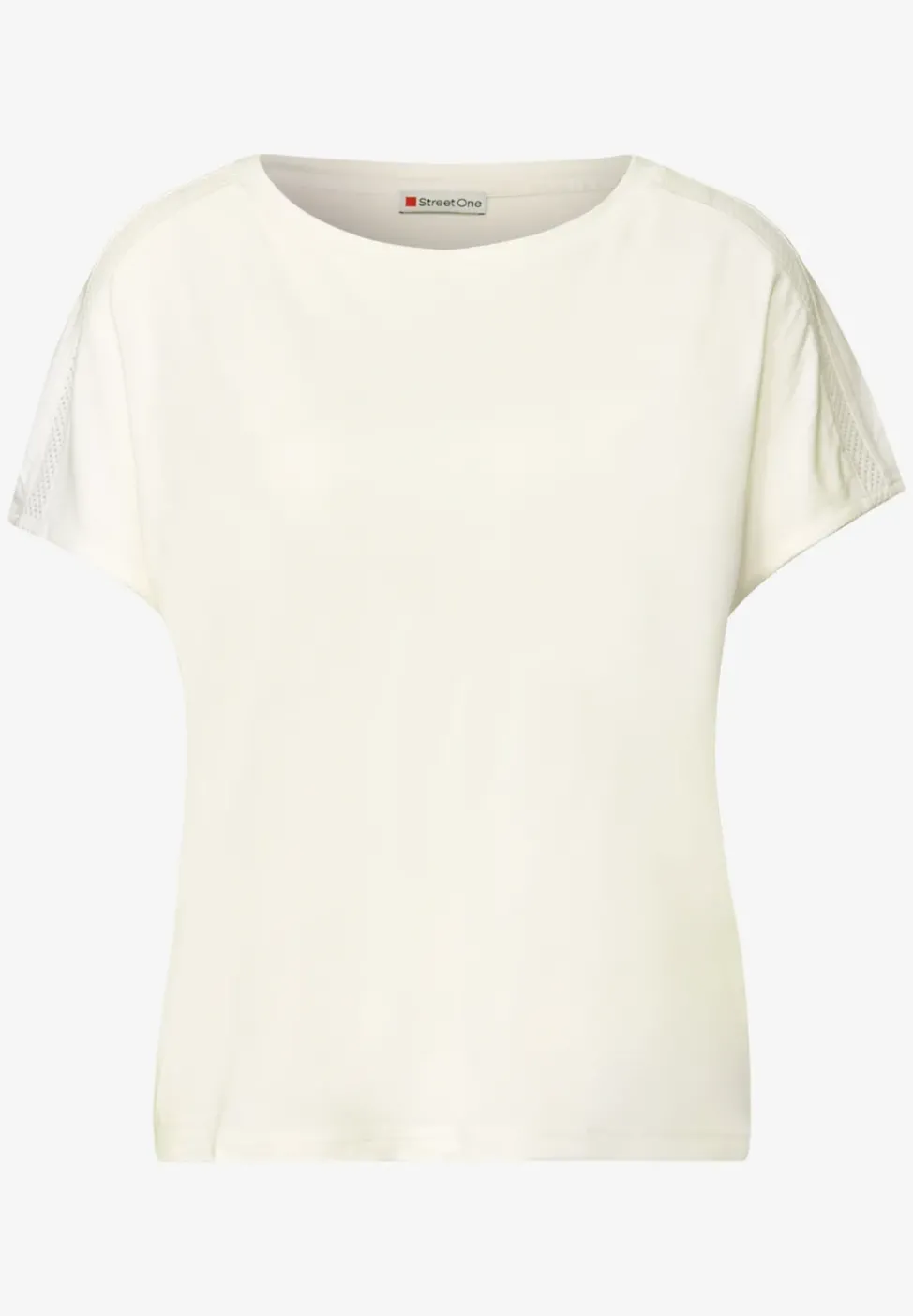T-shirt en jersey avec détail en maille