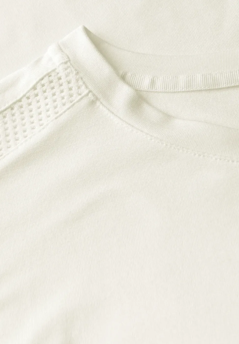 T-shirt en jersey avec détail en maille