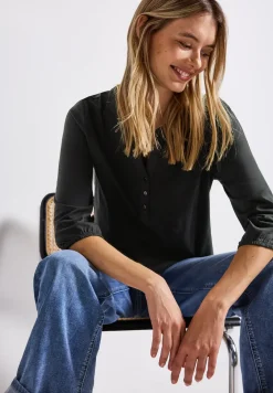 T-shirt en jersey Split Neck