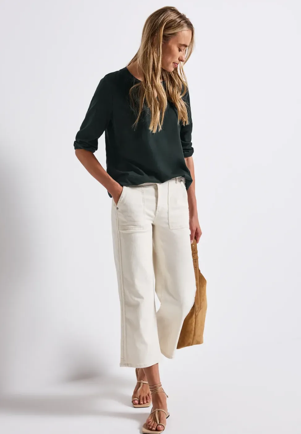T-shirt en jersey Split Neck
