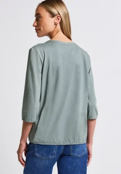 T-shirt en jersey Split Neck