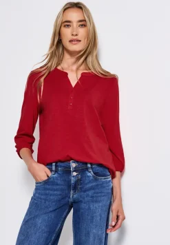 T-shirt en jersey Split Neck