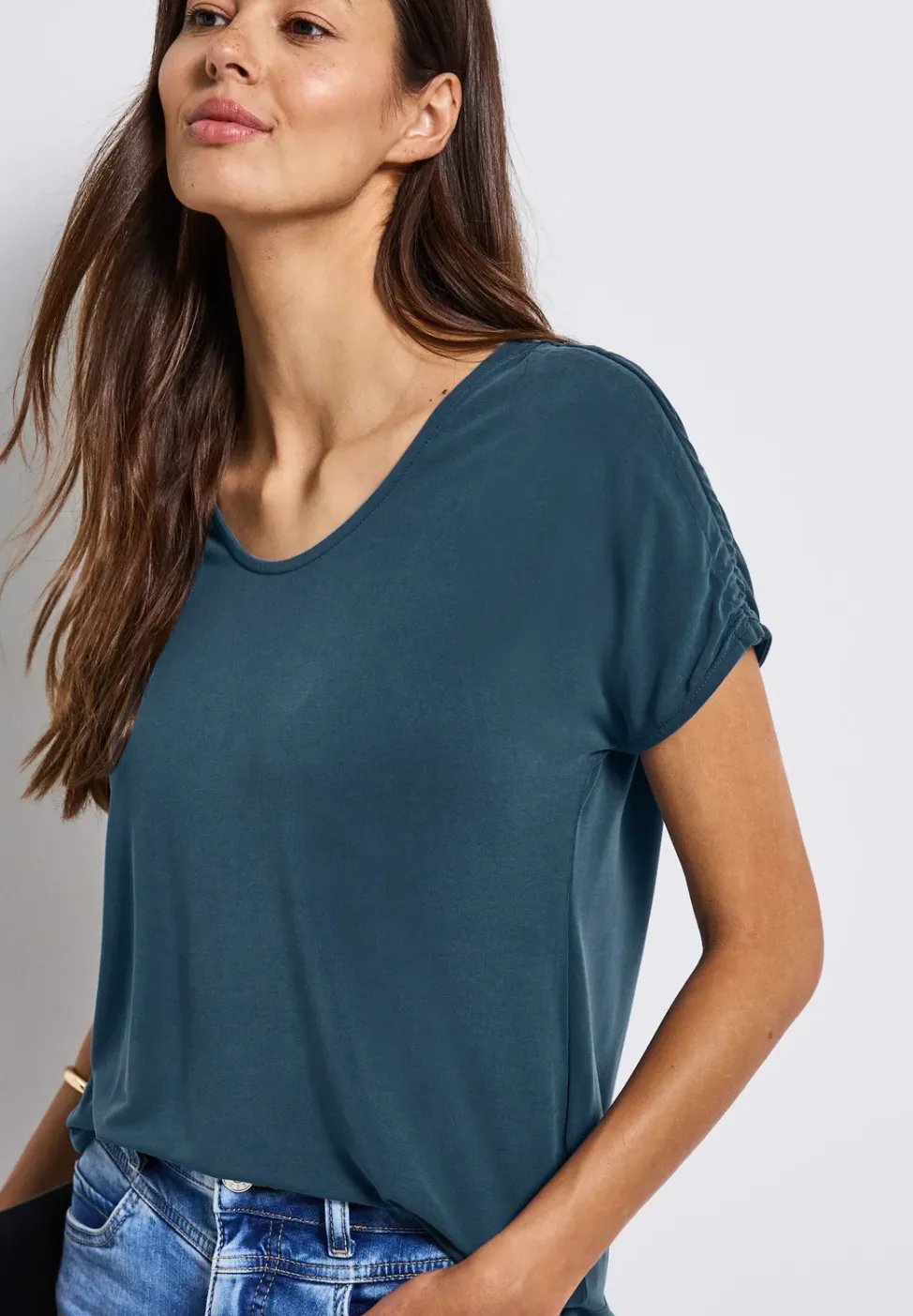 T-shirt fluide avec fronces