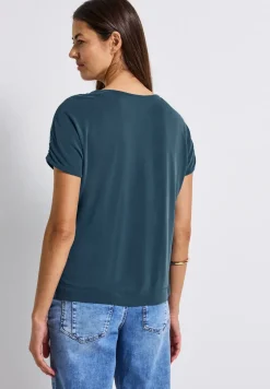 T-shirt fluide avec fronces