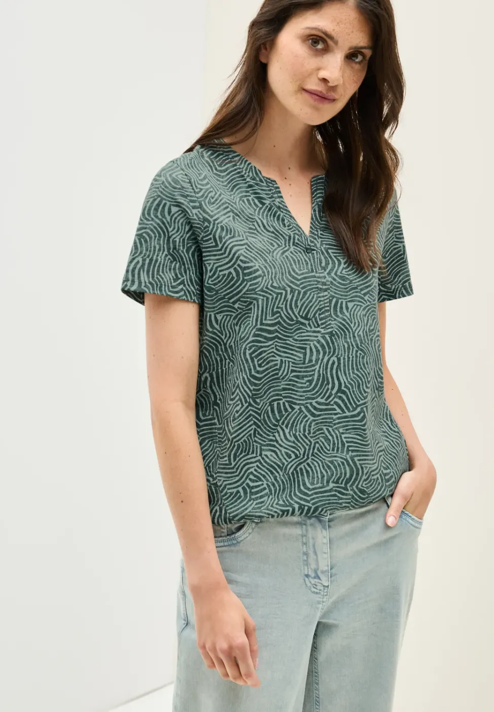 T-shirt imprimé au look tunique