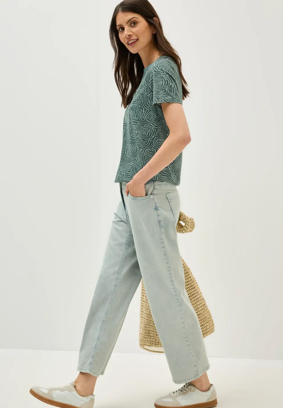 T-shirt imprimé au look tunique