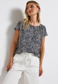 T-shirt imprimé avec découpe