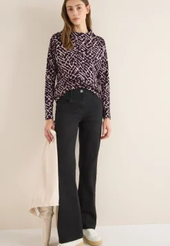 T-shirt imprimé avec détails de boutons