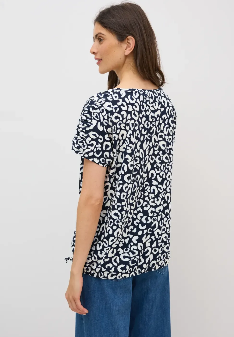 T-shirt imprimé avec fronces