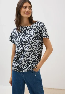 T-shirt imprimé avec fronces