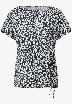 T-shirt imprimé avec fronces