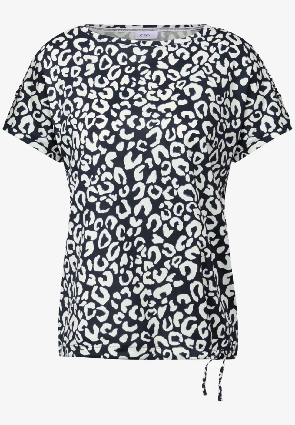 T-shirt imprimé avec fronces