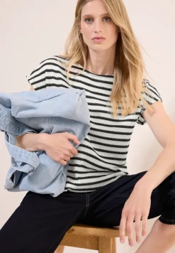 T-shirt jacquard rayé