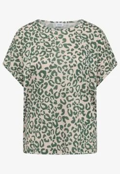 T-shirt look lin avec imprimé léopard