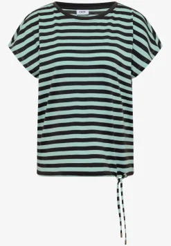 T-shirt rayé à col bateau