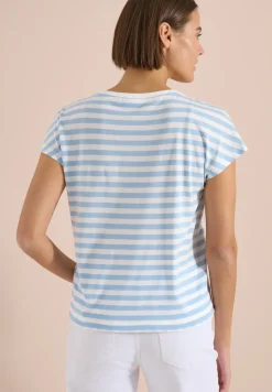 T-shirt rayé à col bateau