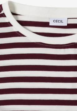 T-shirt rayé à col bateau